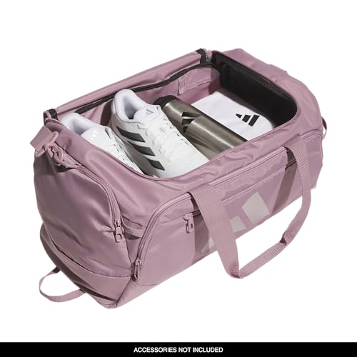 Image of adidas Defender 5 Duffel Bag for Sports, Gym and Travel, Magic Mauve Purple /Dual Lilac Purple, OSFA