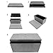 Sorbus Storage Ottoman Bench – Collapsible/Folding Bench Chest with Cover – Perfect Toy and Shoe Chest, Hope Chest, Pouffe Ottoman, Seat, Foot Rest, – Contemporary Faux Suede (Gray)