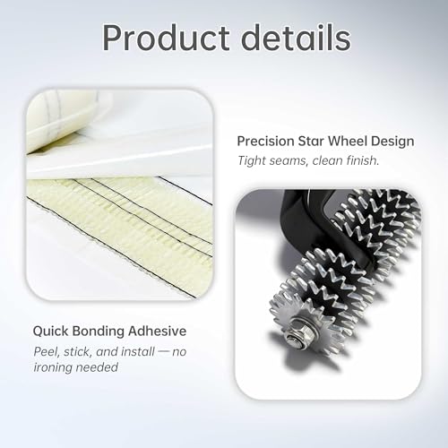 Image of Carpet Patch Repair Kit with 5-Inch Star Wheel Seam Roller and 16ft Double-Sided Carpet Joining Tape, DIY Carpets Repair Kit for Homes and Offices