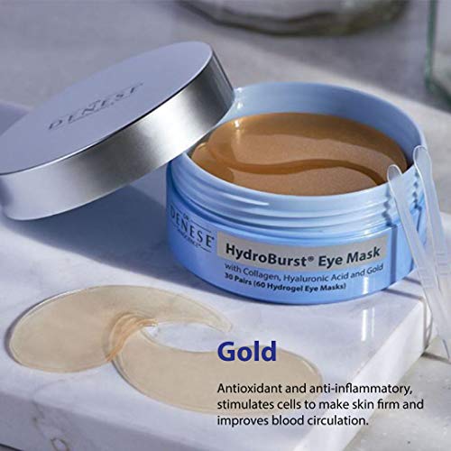 Dr. Denese Skinscience Hydroburst Eye Mask Cooling With Collagen, Hyaluronic Acid, Gold Powder & Hydrolyzed Collagen - Reduce Look Of Lines, Wrinkles & Puffiness Around Eyes - Cruelty-Free - 60 Count #TOP5