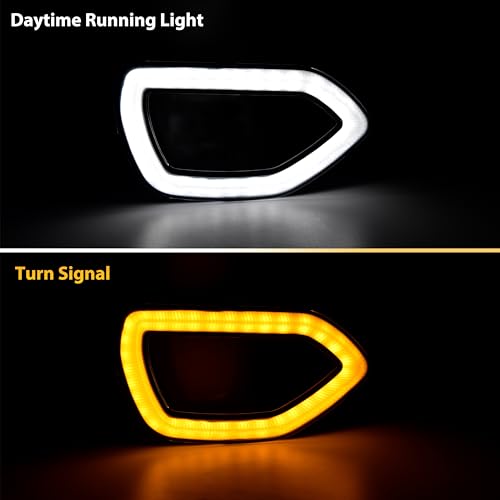 KEWISAUTO Grille Lights for Dodge Charger, LED Front Grille Lights Turn Signal Daytime Running Light for Dodge Charger SRT/Scat Pack 2015-2019, Charger Daytona, SXT & R/T 2017-2019 Accessories by KEWISAUTO - Image 2