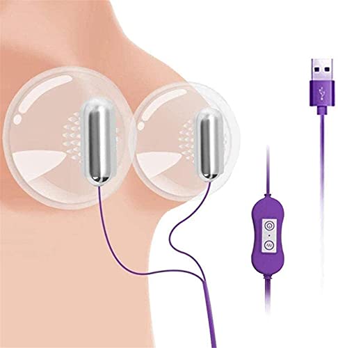 ZTHBYSB Tragbares Vakuumpumpe Brust-Massagegerät, 20 Frequenzen Nipplesauger Brustvergrößerung Stimulator, USB Aufladen Elektrische Brustverbesserung Vibrator