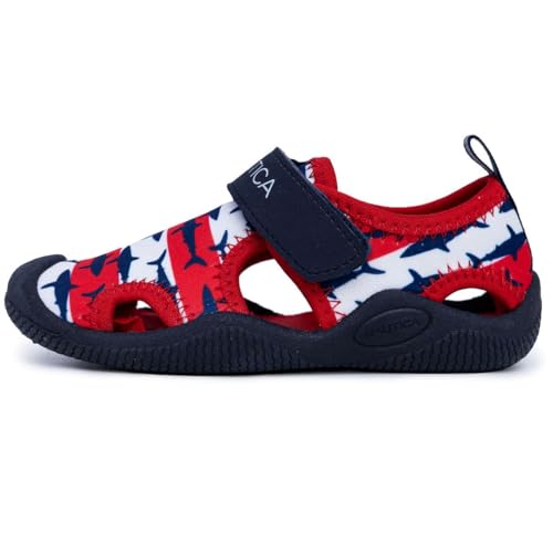 Image of Nautica Kids Water Shoes for Boys Girls Toddler Quick Dry Swim Shoes Aqua Socks Beach Pool Closed Toe Barefoot Summer Watershoes for Toddlers Size 5-12