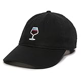 Wine Glass Embroidered Dad Hat - Adjustable Polo Style Cap for Men & Women