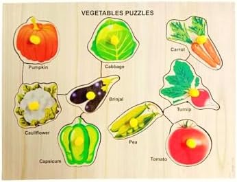 Amisha Gift Gallery Wooden Puzzles for Kids with Knob, Educational ...