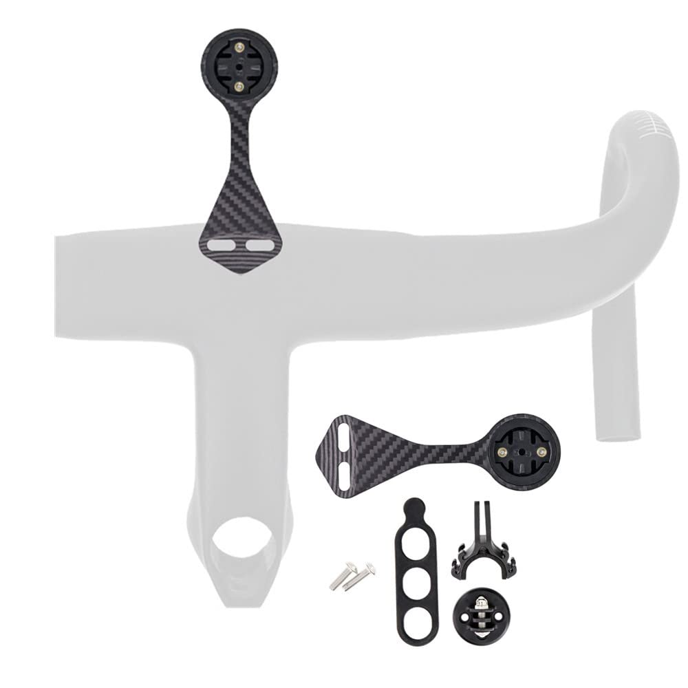 XBERSTAR Supporto Manubrio Per Ciclocomputer – Compatibile Garmin, XOSS G G+ – Con Attacco Per Luce (nero)