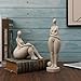 Semeid Elegant Modern Abstract Art Fat Woman Figurine Statue- Unique Sandstone Resin Fat Lady Sculpture for Stylish Home and Office Decor, Charming Collectible Ornament