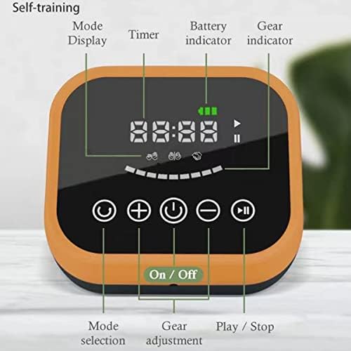 Self-Training Rehabilitation Robot Gloves for Audlt Split Finger Training Air Pressure Smart Glove W/LCD Touch Screen/Timing/Training Intensity Can Be Adjusted for Hand Function Recovery LefthandXL