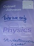Physics Instructor's Solutions Manual (Cutnell & Johnson, Volume 1, 6th Edition)