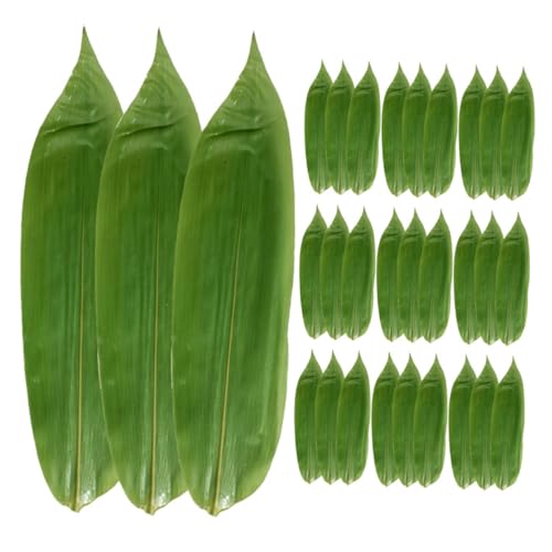 Cabilock 100Pcs Leaves Sushi Plate Ornament Leaves Shape Decor for Sashimi Sushi Presentation Natural Material Enhances Food Presentation