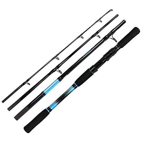 Fiblink 4-Piece 7-Feet Carbon Fiber Fishing Rod Spinning & Casting Travel Portable Rod Lightweight Sensitive Tournament Quality Fishing Pole For Fresh & Saltwater(Spinning-Blue-Mh) #TOP7
