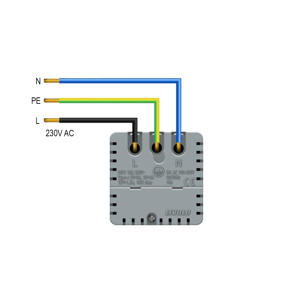 LIVOLO USB-C Steckdose Modul 18W in Weiß Schuko USB Anschluss TYP C für Schnellladekabel Ladegerät Kindersicherung Schutzkontaktsteckdose Unterputz FCTF16A.UC18W-2WP