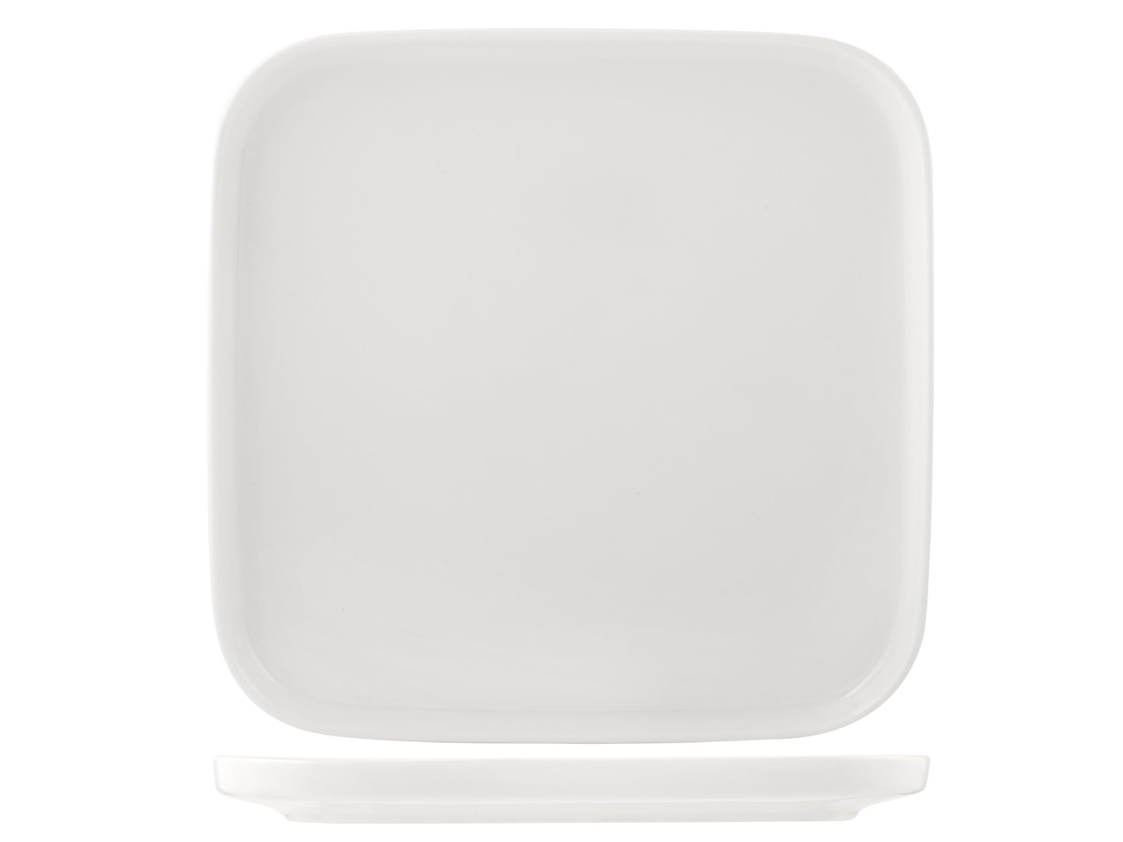 H&H Madrid Porcelain Plate White Square, 28 cm