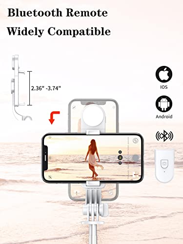 Selfie Stick Tripod With Detachable Wireless Remote, Extendable Selfie Stick Tripod With Led Fill Light, For Iphone 13/13 Pro/12/11/11 Pro/Xs Max/Xs/Xr/X/8/7 And Android Smartphone #TOP3