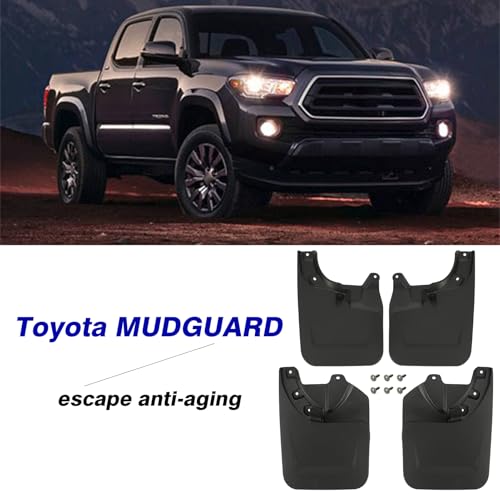 Image of Mud Flaps,4 PCS Mud Guards for Toyota Tacoma 2022-2023 with OEM Fender Flares,Front and Rear Splash Guard for Toyota Tacoma 2022-2023,Black