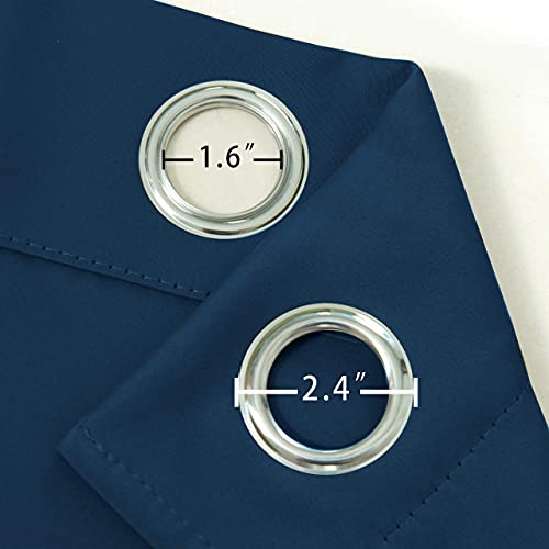 Image of LEMOMO Navy Blue Thermal Blackout Curtains /38 x 63 Inch /Set of 2 Panels Room Darkening Curtains for Bedroom
