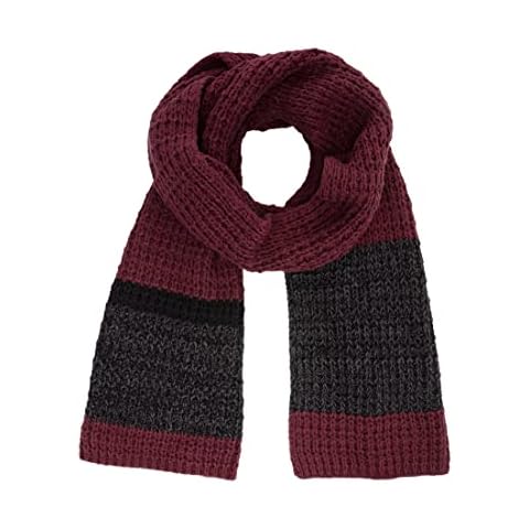 camel active Dark Red-Black Knitted Scarf Cover
