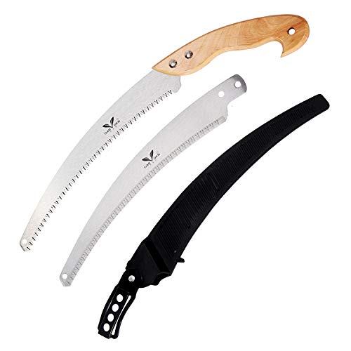 Heavy Duty Professional Pruning Saw with Curved Blade for Easy Trimming for Trees Plants, Shrubs, Wood, Bushes