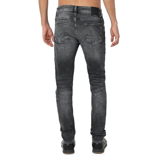 Image of Spykar Men's Kano Slim Fit Mid-Rise Jeans (Ankle Length)