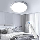 bombilla led de colores con mando a distancia Alto Brillo - Las luces de techo Led adoptan chips LED brillantes de alta calidad, proporcionando 2240lm de luz blanca súper brillante y uniforme. Con una pantalla de plástico lechoso para proteger sus ojos de la luz dura y deslumbrante