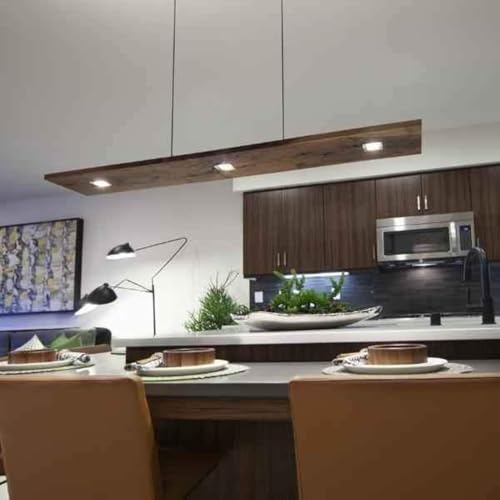 Image of Artica Wooden Ceiling Lamp - Modern Wood Chandelier Pendant Light with LED | Minimalist Wooden Hanging Lamp for Home, Restaurant & Office Decor