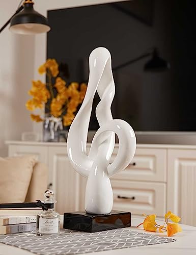Nenbolec Music Note Sculpture Decor Treble Statue Gifts Polyresin Home Arts White 22.5 Inch #TOP6