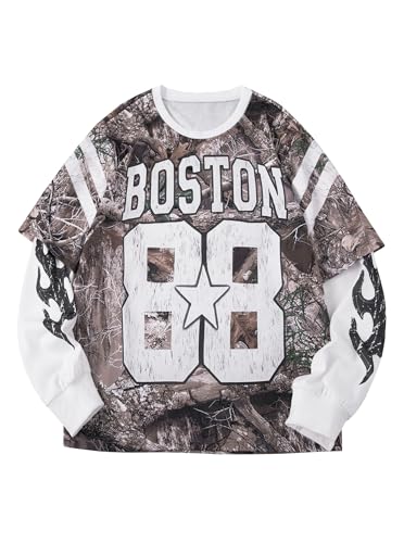 SOFIA'S CHOICE Oversized Camo Long Sleeve Sweatshirt Streetwear Men Graphic Crewneck Hoodie Pullover Women2