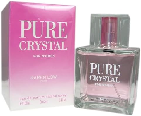 Karen Low Pure Crystal Eau de Parfum Spray for Women, 3.4 Ounce