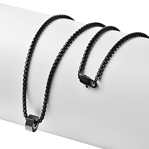 Van Heusen Men's Stainless Steel Octagon Ring Necklace with 24" Box Chain3