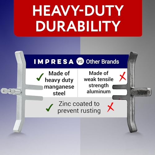 Impresa Ratchet Strap Winder for Drill - Steel Drill Strap Rollers for Flatbeds, Trucker Straps & Trailer Winch Straps - Fits Impact Drivers - for Up to 4 Inch - Image 3
