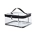 Produktbild tackjoke Tragbare Klare Kosmetiktasche, wasserdichte Transparente Reise Aufbewahrungstasche Kosmetiktasche Mit Griff Und Reißverschluss, 21× 17×10cm Security trendy