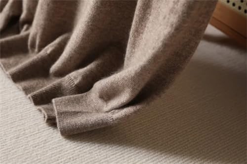 Men's Cashmere Sweater Winter Knitted Jumper Soft Top Long Sleeved Warm Pullover Gray4