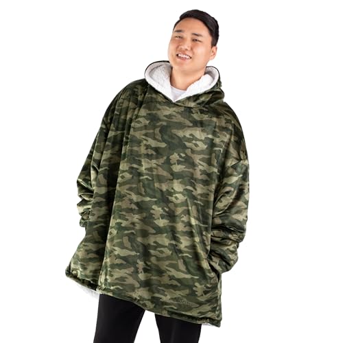 Image of Bare Home Wearable Blanket Hoodie - Soft Plush Sherpa - Warm and Cozy - Oversized Wearable Blanket
