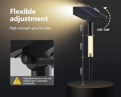 Tfkk TFKK001 Solar Lights Outdoor, Dusk To Dawn Solar Landscape Spot Lights Outdoor Waterproof thumb #4