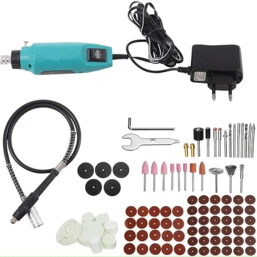 Image of 350PCS Die Grinder Kit | 130W Corded + 12V Mini Rotary Tool | 8,000-30,000 RPM Variable Speed | Quick-Change Collet | Flexible Shaft | Precision Rotary Tool Kit with Carry Case