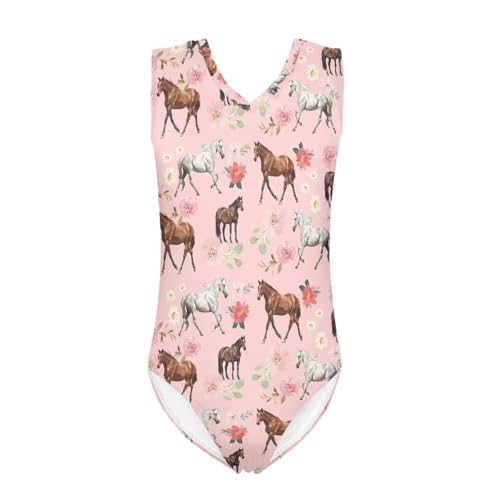 Image of Swimsuits for Girls 3-14 Summer Kids Bathing Suits Gymnastics Leotards One Piece Swimwear