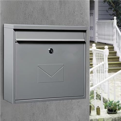 Outdoor Wall Mount Mailbox with Post, Durable Garden Mailbox for Home & Coffee Shop, Stylish Weather-Resistant Postbox for Outside Use