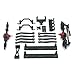 DAIHAOUU Used for WPL 1/16 C64 RC Car Parts Metal Upgrade Front and Rear Axle Foot Pedal Rod Suspension Frame Rudder Base Set(Red)