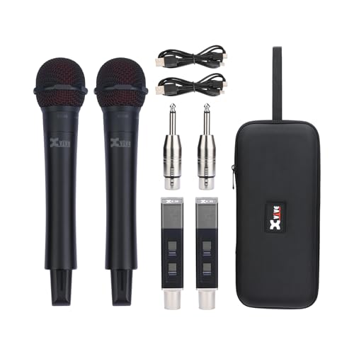Xvive M5 Dual Handheld Wireless Microphone System, 5.8Ghz, Black