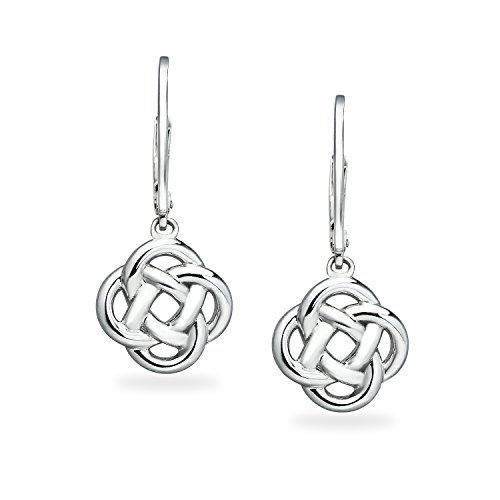 River Island Sterling Silver Love Knot Dangle Leverback Earrings For Women