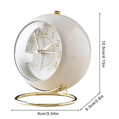 Despertador para Quarto - Relógio Despertador Analógico Retro Bonito Mesa Pequeno com Luz Noturna |