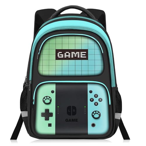 Mochila infantil para meninos JIRAIKEI, meninos gamer, para crianças, adolescentes, ensino fundamental, 43 cm, bolsa de livros para estudantes, Mochilas Daypack