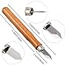 Mudder 2 Pieces Marking Knife Woodworking Marking Knife Thin Blade Dual Double Bevel Striking Cutter Hardened Mn-v Steel Heat Treated Striking Cutter