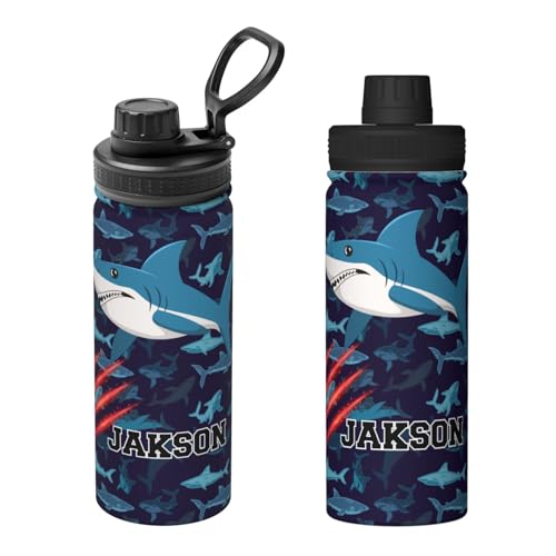 Custom Cute Shark Claw Kids Backpacks 2pcs Set for Boys Girls Student Personalized Name Text School Bag and 18 Oz Water Bottle Customized Sports Water Bottle School Bookbags for Back to School4