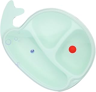 Toyvian 1 Peça Prato Infantil Talheres Para Bebês Pratos Para Crianças Prato De Polipropileno Verde Prato De Comida Para Crianças Prato De Comida Para Crianças Dividindo Prato De Jantar