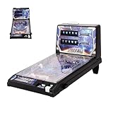 Pinball Game Machine, Electronic Tabletop Space Pinball Toy, Puzzle Pinball Machine for Home Parent-Child, Mini Pinball Game Favor with Light and Sound 16.5x10.6x9.6 in