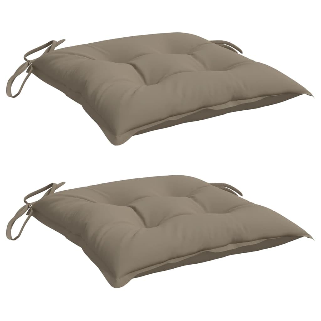 Coussin de chaise taupe 40x40x7 cm en tissu Oxford imperméable vidaXL lot de 2