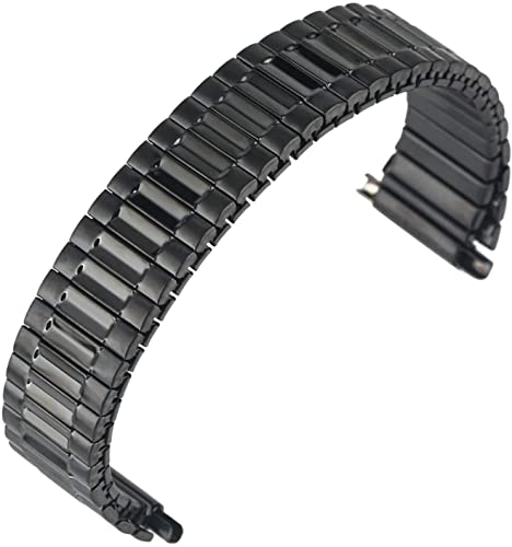 Bracelet de montre acier noir durable et extensible de luxe