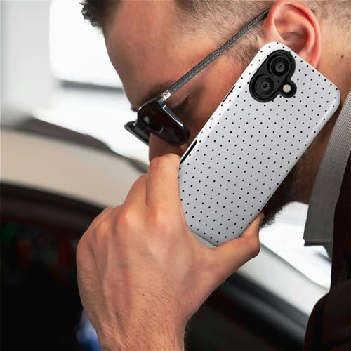 MQJCYB Magnetic Case for iPhone 16 Design,Compatible with MagSafe,Slim Protective Soft TPU Bumper Phone Cover Women Girls Case for iPhone 16-Polka Dot Aesthetics White by MQJCYB - Used condition - Image 7