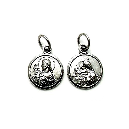 Inmaculada Romero IR Medalla plata ley 925m escapulario V Carmen C Jesús 15mm [AA1022]